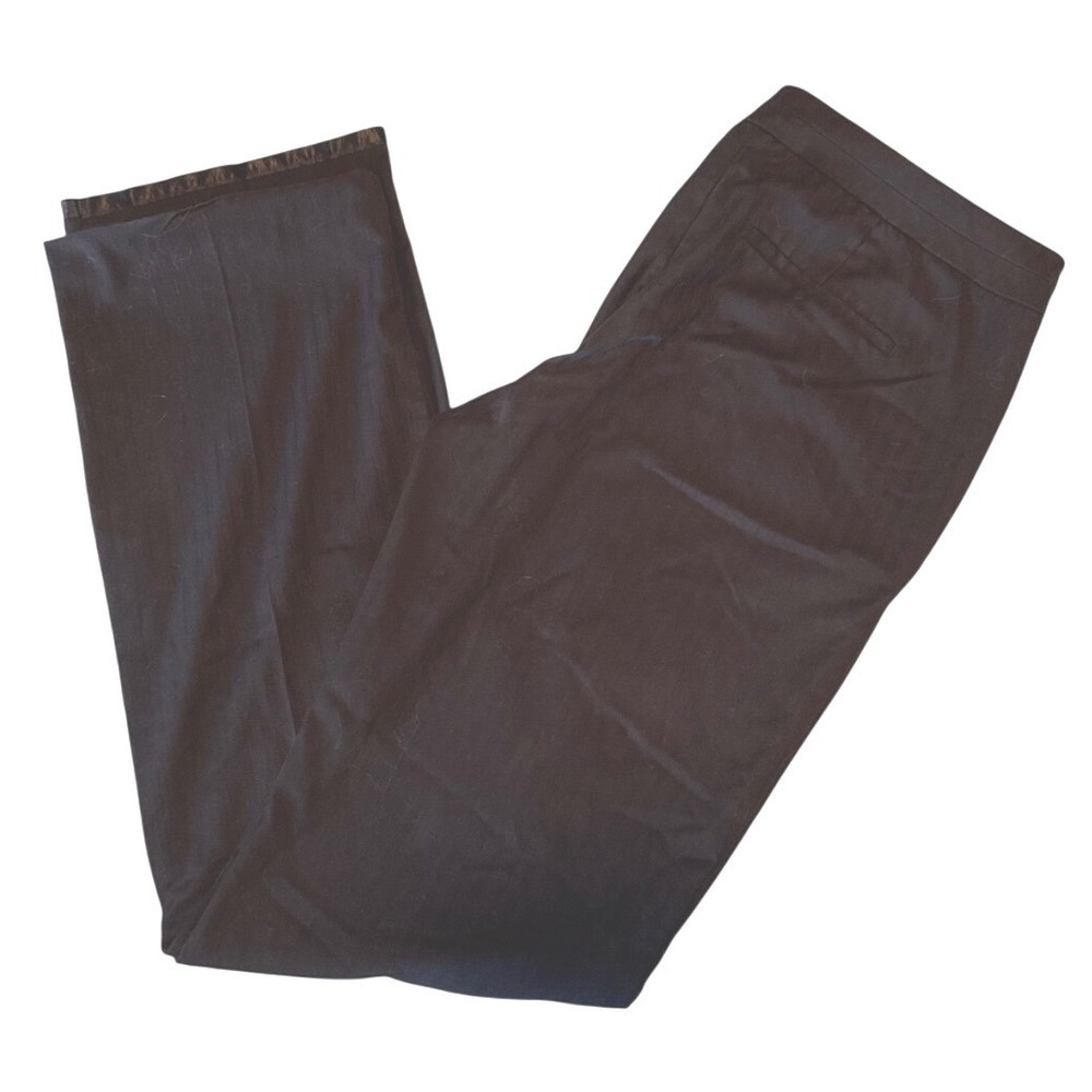 Worthington Modern Fit Black Dress‎ Pants Womens Size 10 Straight Leg Unhemmed